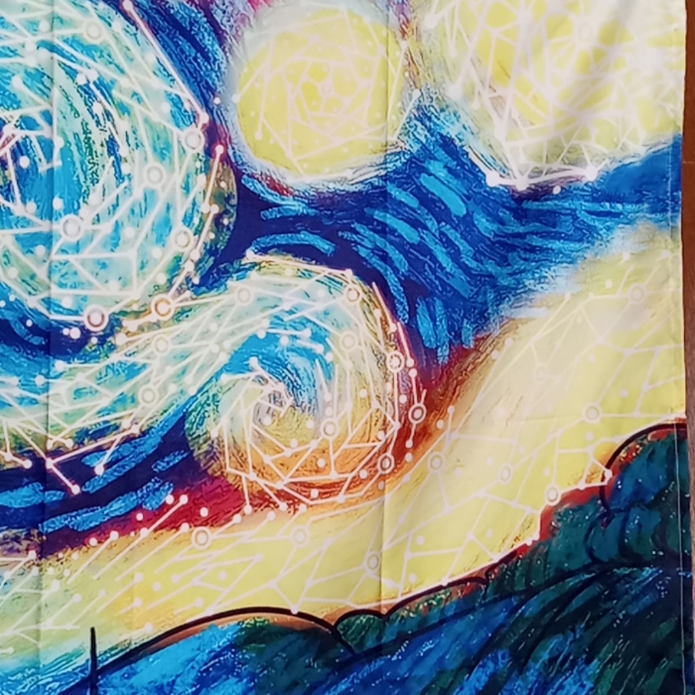 Vincent van Gogh The Starry Night Tapestry NEW - Picture 3 of 5